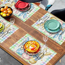 Easter Bunny Placemats Set of 4 Green Blue Pink Yellow Buffalo Plaid Rabbits Floral Bow Place Mats 12x18 Inch Happy Easter Table Mats for Spring Party Kitchen Dining Holiday Decor by CozyNest Decor