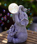 Solar Elephants Outdoor Garden Statues: Outside Decor with Lights Clearance for Yard Art Lawn Ornaments Porch Patio Balcony Home House - Birthday Gifts for Grandma Mom Women by GreenHaven Gardens