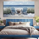 HGUAOA Coastal Wall Art - Large Landscape Wall Pictures for Living Room, Bedroom Pictures, Ocean Beach Artwork, Blue Wall Art, Above Bed Decor, Coastal Landscape Wall Art, Beach Pinting by CozyNest Decor