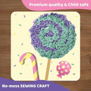 jackinthebox Poke Poke Art for Kids - Candyland Theme, Mess-Free Fabric Art and Craft, Flower Pressing Kits, Gift for Kids, Girl Gifts, DIY Activity Boy Gift, Toys for Girls and Boys Ages 4 5 6 7 8 by TinyTreasures Baby Boutique