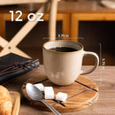AmorArc 12oz Coffee Mugs, Ceramic Coffee Mugs set of 6 for Man, Woman, Dad, Mom, Modern Coffee Mugs with handle for Latte/Cappuccino/Milk/Cocoa. Dishwasher&Microwave Safe Latte by CozyNest Decor