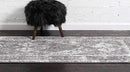 Unique Loom Rosso Collection Vintage, Traditional, Bohemian, Geometric, Distressed, Southwestern Area Rug, 2' 0" x 6' 0", Gray/Ivory