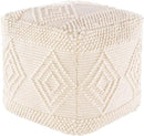 Mark&Day Pouf Ottoman, Prellenkirchen Modern White Cube Pouf Foot Rest for Living Room, Bedroom and Boho Home Decor (18"x18"x18") by CozyNest Decor