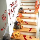 Halloween Bloody-Handprint-Footprints Floor Stickers, Scary Halloween Party Indoor/Outdoor Decoration, for Windows Clings, Car - 12 Sheets by CozyNest Decor
