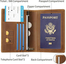 Ringsun Leather Passport Cover for Men Women, RFID Passport Wallet Case Travel Passport Holder for Family by TinyTreasures Baby Boutique