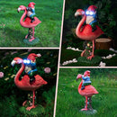 Solar Flamingo Gnome Garden Decor Statue, Outdoor Funny Solar Light Decoration for Yard, Patio, Lawn, Unique Housewarming, Birthday Gift for Women, Mom, Grandma by GreenHaven Gardens