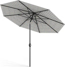 Midtown Umbrellas Sunbrella Umbrella 9 Feet Outdoor Umbrella With Infused Gem Acrylic Fabric - Auto-Tilt Aluminum Frame Patio Umbrella For Backyard, Deck, Garden, Pool - Black Pole by GreenHaven Gardens