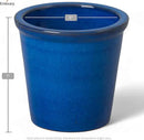Emissary Round Stoneware Planter (Parent SKU 12012) (Blue, 8" D x 7" H) by CozyNest Decor