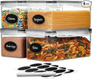 Large Airtight Food Storage Containers with Lids Set of 4 3.2L - 102 fl. oz Pasta storage Containers, BPA Free Plastic Spaghetti container - Air Tight Canisters for Kitchen Pantry Organization by CozyNest Decor