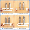 Vmaisi Baby Sliding Cabinet Locks - 4 Pack Adjustable U Shaped Child Safety Locks,Childproof Latches for Kitchen Bathroom Storage Cupboards Doors, Handles and Knobs White (4) by TinyTreasures Baby Boutique