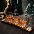 Cigar Glass Coaster With 3 Whiskey Cigar Glasses Slot To Hold Cigar Whiskey Glass Gi by The Wine Savant