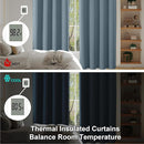 Simplebrand Blackout Extra 10ft Curtains for Patio 120 Inches Long 2 Panels Set, Solid Thermal Insulated Energy Saving Rod Pocket Window Treatment Curtains Blackout Drapes, 50" Wx120 L, Stone Blue by TinyTreasures Baby Boutique