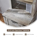 RedLemon Bookcase with 2 File Drawers, 72" Tall Farmhouse Bookshelf with Storage and Adjustable Shelves, 4 Tier Rustic Wood Bookshelf with Cabinet for Home Office, Living Room (Light Rustic Oak) by CozyNest Decor