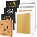 4-Pack Inkless Baby Hand and Footprint Kit - Mess Free Ink Pad for Newborn Keepsake, Dog Nose & Paw Print Kit, Clean Touch Ink Pad for Baby Hand & Footprints, Ideal New Mom Gifts (Gold/Silver, L) by TinyTreasures Baby Boutique
