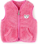 Baby Boys Girls Fleece Vest Zip Up Cute Bear Jackets Fuzzy Fall Winter Warm Clothes Newborn Outwear for Toddler Infant by TinyTreasures Baby Boutique