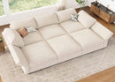 HONBAY Modular Sectional Sofa with Storage Corduroy Sectional Sleeper Sofa Modular Sectional Couches for Living Room,Beige by CozyNest Decor