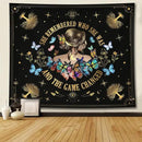 Bapcoku She Remembered Who She Was And The Game Changed Positive Quotes Tapestry Inspirational Gift Wall Decor for Bedroom,Uplifting Encouragement Gifts Butterfly Gifts for Women Teens Girls 60x50in by CozyNest Decor
