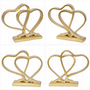 Gold Heart Sculpture for Living Room Decor Heart Decoration Gift for Her and Him Love Wedding Anniversary Couples Gift Modern Heart Statue for Home Coffee Table Dining Table Centerpiece Birthday Gift by CozyNest Decor