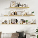 Fun Memories 48 Inch Floating Shelves for Wall - 10 Inch Deep Fireplace Mantel Shelf - Wood Floating Shelves for Wall - Large Storage Shelves Wall Mount for Living Room & Bedroom - Oak - Set of 1 by CozyNest Decor