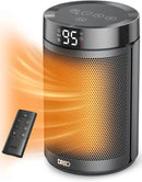 Dreo Space Heater, Portable Electric Heaters for Indoor Use with Thermostat, Digital Display, 1-12H Timer, Eco Mode and Fan Mode, 1500W PTC Ceramic Fast Safety Heat for Office Bedroom Home, Black by CozyNest Decor
