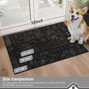 BEQHAUSE Dirt Trapper Door Mat 24"x36" Non-Slip Door Mats Washable Entryway Rugs Stain Resistant Doormat Absorbent Welcome Floor Mat for Front Back Door, Muddy Wet Shoes & Paws,Black by CozyNest Decor