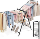 APEXCHASER Foldable Clothes Drying Rack, Metal Laundry Drying Rack Collapsible, Ultra Thin Clothes Rack for Sweater Bra Towel for Indoor & Outdoor Use, Height Adjustable Gullwing Clothes Airer, Black by TinyTreasures Baby Boutique