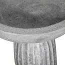 SunJet Modern Bird Bath, 24.4inches Height Fibre-Reinforced Concrete Birdbath with Textured Pedestal for Outdoor Garden, Yard, Lawn Decor by GreenHaven Gardens