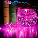 RUICHEN Pink Dimmable Fairy Lights Plug in, 99 Ft 300 LED Twinkle String Lights with Remote, Waterproof Silver Wire Firefly Lights for Bedroom, Patio, Yard, Christmas, Easter, Valentines Day, Wedding by GreenHaven Gardens