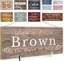 Custom Wood Sign Prsonalized Text Business Home Decor, Personalized Rustic Plaque Board Hanging Wooden Name Sign for Wall Art, Customized Signs Plank Decoration Gifts for Wedding Family Farmhouse Kitchen, Rectangle by CozyNest Decor