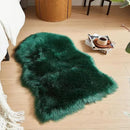 AMTOVO Faux Fur Rug, Dark Green Small Area Rug, Fluffy Sheepskin Rug, Fuzzy Ultra Soft 2 x 3 ft Shag Rugs for Bedroom Sofa Throw Cushion Room Decor, Sheepskin by CozyNest Decor