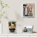 Vittanly 8x10 Picture Frames Set of 9, Shatter Resistant Plexiglass, Display 5x7 Pictures with Mat or 8x10 without Mat, Photo Frames for Wall or Tabletop, Engineered Wood, Distressed White by CozyNest Decor