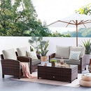 Favoyard Patio Chair Cushions 24 x 24 x 4 Inch Waterproof Outdoor Seat Cushions for Patio Furniture 3-Year Color Fastness Garden Sofa Couch Chair Pads with Handle & Adjustable Straps Set of 2, Grey by GreenHaven Gardens