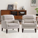 Kidol & Shellder Beige Oversized Accent Chair for Living Room Set of 2 Modern Reading Chair with Back Wide Upholstered Comfy Single Sofa Chair for Bedroom Lounge Side Corner Boucle Fabric Armchair by CozyNest Decor