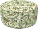 LVTXIII Inflatable Stool Ottoman Footrest with Handle, Decorative Fade-Resistant Foot Stool, Indoor or Outdoor Pouf for Home Garden and Camping Use, 21x21x9, Faylinn Shadow Paisley by CozyNest Decor