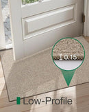 LUMI Indoor Door Mat 32"x47", Ultra Thin Low Profile Non-Slip Doormat for Home Entrance, Absorbent & Stain-Resistant Welcome Mats, Washable Entryway Mat for Front Door, Patio, Porch, Khaki by CozyNest Decor