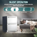 Albott 24 Inch Under Counter Drawer Fridge – Stainless Steel Dual-Zone Beverage Refrigerator with LED Touch Control, Adjustable Storage, Frost-Free, Low Noise, 37℉-50℉, -0.4℉ to 37℉ by CozyNest Decor