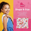 BioSwiss Bandages, Assorted Size Butterfly Print Self Adhesive Bandage, Latex Free Sterile Wound Care, First Aid Kit Supplies for Kids and Adults, 60 Count by TinyTreasures Baby Boutique