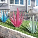 Large Tequila Rustic Sculpture, Rustic Metal Agave Plants for Outdoor Patio Yard, Home Decor Hand Painted Metal Agave Garden Yard Statue, Outdoor Lawn Ornaments Yard Stakes (Sky Blue - M) by GreenHaven Gardens