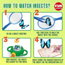Science Kid Bug Catcher Kit, FunKidz Outdoor Activities Gift Butterfly Bug Habitat with Magnified Viewer Bug Catching Kit for Boys 3-12 Includes Net Catcher, Tweezers, Record Lists by TinyTreasures Baby Boutique