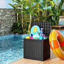 31 Gallon Resin Deck Box, Lockable Patio Outdoor Storage Box for Furniture, Garden Tools and Tools Storage, Waterproof Outside Storage Boxes - Black by CozyNest Decor