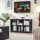 Farmhouse 6 Cube Bookshelf, Black Storage Organizer Bookcase, Kids Toy Storage Cabinet, Long Bookshelves Storage Organizer Shelf, Wood Display Cabinet Book Shelves for Bedroom,Living Room,Office by CozyNest Decor