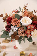 Artificial Flower Box Set Silk Fake Flowers for DIY Wedding Hand Bouquet Flower Arrangement Bouquet Centerpiece Decorations Baby Shower Party Home Decorations (Burgundy) by GreenHaven Gardens