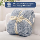 NEXHOME PRO Super Soft Throw Blankets, Cozy Warm Blankets Knit Blanket for Women, Fuzzy Plush Lightweight Throws for Couch, Sofa, Bed, Picnic, Heather Blue White, 50 x 60 inches by TinyTreasures Baby Boutique