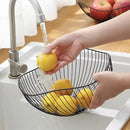 Metal Wire Fruit Basket, Black Fruit Bowl for Kitchen Counter, Fruit Holder Stand Storage Baskets for Countertop, Home Decor, Table Centerpieces, Vegetable Bowls for Fruits, Veggies, Snacks (Black) by CozyNest Decor