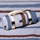 Waterproof Picnic Mat, Outdoor Camping Oversized Field Blanket. Portable Thickened Camping Blanket, Suitable for Beach, Camping, Music Festival, Party, Outdoor Adventure. (Brown&Blue&White, 80”x80”) by TinyTreasures Baby Boutique