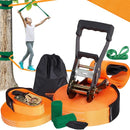 VEVOR Slackline Kit with Training Line, 60 ft Backyard Slack Line Equipment, Easy Setup Tight Rope for Kids Adults, Complete Slackline Set with Tree Protectors, Arm Trainer, Carry Bag, and Instruction by TinyTreasures Baby Boutique