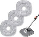 9 Inch Square Microfiber Mop Pad Refill Compatible with True & Tidy Mop System and Most 9 Inch Square Spin Mops - Thickened Washable & Reusable Mop Replacement Pad for Wet Dry Mopping(3 Pack) by CozyNest Decor