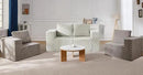 Modular Sectional Sofa 2 Seater Loveseat Modular Couch with Deep Seat Memory Foam Cloud Chair with Pillows Oversized Sectional Sofa for Living Room Bedroom (Plush Grey, Loveseat) by CozyNest Decor