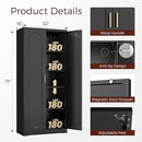 71" Tall Metal Pantry Cabinet with 4 Adjustable Shelves and Gold Handles Heavy-Duty Steel Storage for Kitchen, Dining Room or Office by CozyNest Decor
