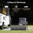 100W Portable Power Station with Foldable Solar Panel, 110V Power Bank with AC Outlet, Rechargeable Battery Generator Power supply for Outdoor, Camping, RV, Travel, Emergency Backup by TinyTreasures Baby Boutique